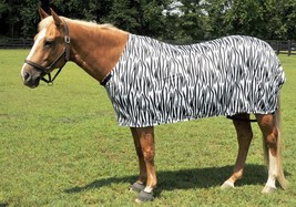 Stretch Lycra Horse Slinky Zippered Hood w/Zebra Print Small Pony Sz 350... - £30.94 GBP
