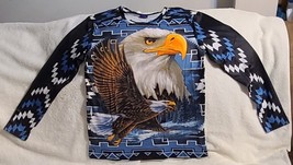 Eagle Bird Forest Indian Southwest Long Sleeve Sublimation T-SHIRT - £21.56 GBP+