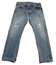 Levis 501 Distressed Jeans Men’s 36x32 Button Fly Relaxed Straight Normcore - $37.99