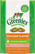 Greenies SmartBites Indoor Cat Treats, Chicken Flavor - Hairball Prevent... - £6.21 GBP+