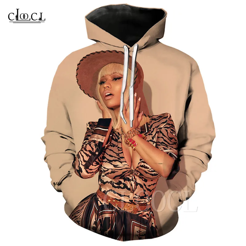 Hip Hop  Nicki Minaj Hoodie 3D Print Actor Singer  Fashion s Hooded Pocket Top C - £157.21 GBP