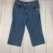 Basic Editions 10 High Rise Capri Jeans Pants Women 35x19 - $14.00 CAD