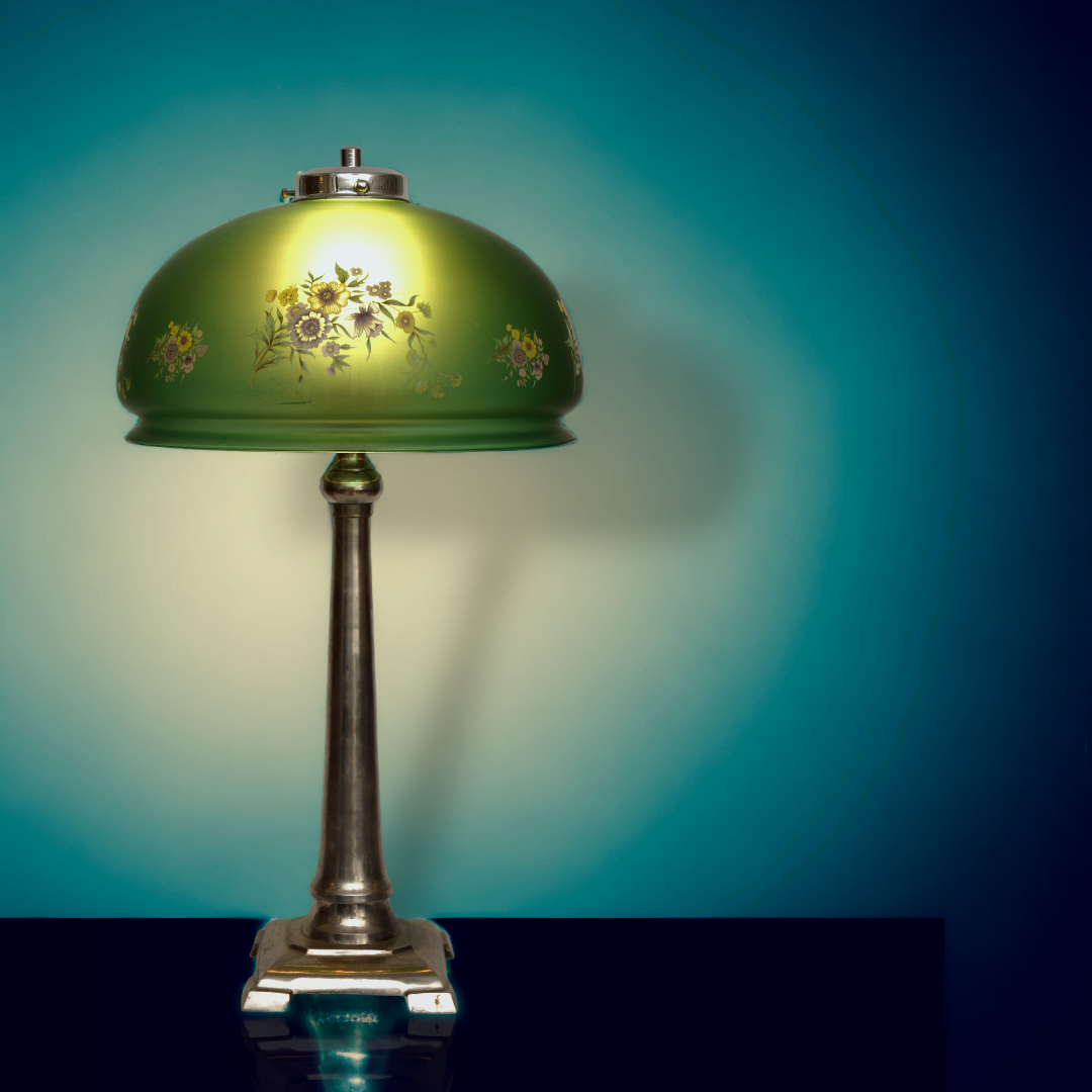 Beau Maison de Campagne Lampe Cuivre Nickel " Tentation " Pomme Pièce Unique Item image 6