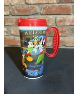 Walt Disney World Resort Rapid Fill Refillable Mug Red Lid/Handle Vintage - £9.12 GBP