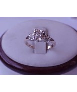 Vintage 14K  White and Yellow Gold  .30ct Diamond Engagement  Ring  - £645.44 GBP