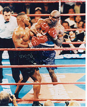 Evander Holyfield and Mike Tyson Boxing 8x10 photo - £7.89 GBP