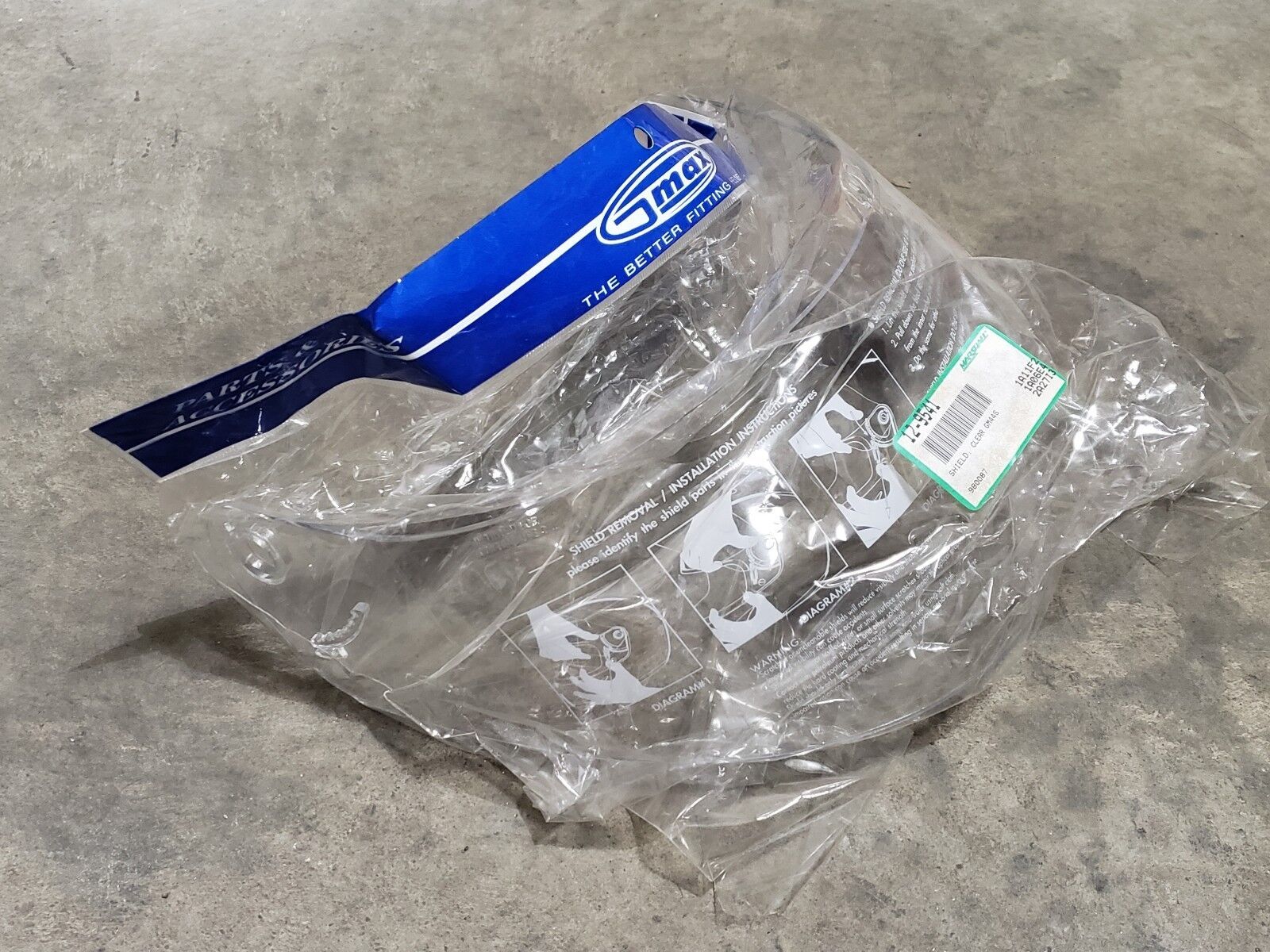 GMAX GM44 MD-04 Helmet Clear Single Shield Visor Lens 72-0541 G999541* - $21.99