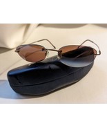 Maui Jim Kailua Stainless Gloss Copper Rose Lens Rimless Sunglasses Case... - £118.98 GBP
