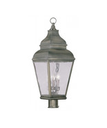 3 Light Outdoor Post Head in Vintage Pewter - $23,647.45 MXN