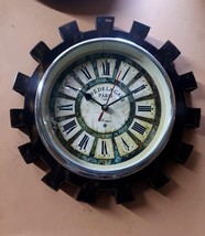 Antique Handmade HomeDecor Victorian Vintage Wooden Frame Wall Clock Round Brown - £47.83 GBP+