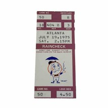 1975 July 19 New York Mets Ticket vs Atlanta Braves Tom Seaver Win #160 - $25.00