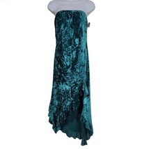 Silence + Noise Luna Velvet Strapless Midi Dress Womens Size XL Emerald - $44.54