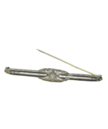Vintage Diamond Accent 14k White Gold Pin Brooch 4.3g - $735.00