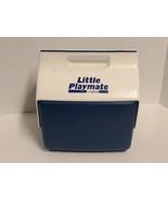 Vintage Little Playmate by Igloo Personal Cooler Blue White push button ... - £12.65 GBP