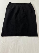 Worthington Women's Black Rear Slit & Zipper Pull-On Pencil Skirt Size 18W image 7