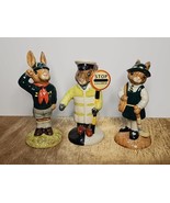 Royal Doulton School Days Be Prepared Lollipop Man Bunnykins Lot DB56 57... - $191.60 CAD