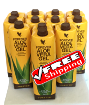 12 packs x (1L) Forever Living Aloe Vera Gel All Natural Sugar Free Exp.... - $198.78