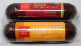 Hickory Farms Signature Beef &amp; Farmhouse Summer Sausage Beef &amp; Pork 10 oz - £15.78 GBP