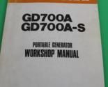 Kawasaki GD700A/GD700A-S Portatile Generatore Officina Manuale 999242014 - $11.99