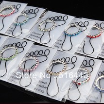 Le jewelry lots mix color czech rhinestones fashion stretchy toe rings for womens a 810 thumb200