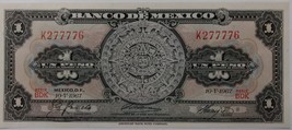 1967 Mexico Peso Calendario Uncirculated Lucky 7777 - £11.90 GBP