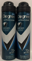 Lot of 2 Degree Ultra Clear 72HR Antiperspirant Deodorant Dry Spray 3.8oz FRESH - £13.10 GBP