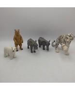 Lot Of 5 Animals Elephant Bear Polar Bear Siberian Tiger Battat Schleich... - £8.21 GBP