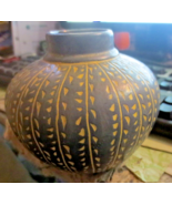 Vintage GRA CERAMICS Bud Vase Green Yellow - $699.57 MXN