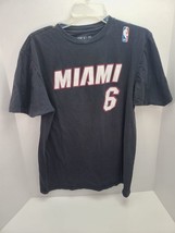 LeBron James Miami Heat 6 Tshirt The Go-To Tee Boys Large Adidas NBA 100% Cotton - £3.08 GBP