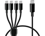 Short Usb C Multi Charging Cable,Usb C Male To 4 Type-C Male Charge Cabl... - $18.99