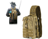 Fishing Backpack Tackle Sling Bag - Backpack with Rod Holder. - £32.02 GBP