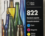 Epson 822XL Black 822 Cyan Magenta Yellow Ink Cartridge Set T822XL-BCS E... - £58.83 GBP