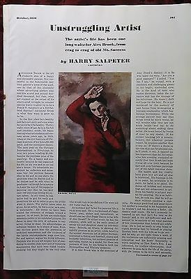 RARE 1936 Esquire ARTICLE Art feature ALEXANDER Alex BROOKS Harry Saltpeter - $4.86