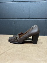 Naturalizer Callie Moc Brown Leather Y2K Style Loafers Women’s Sz 7.5 W - $34.96