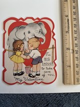 Vintage valentine A-Meri-Card Elephant Trunkfull of love 118 - $14.03