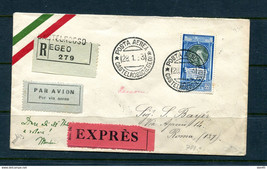 Italy 1933 Cover Leonardo Vinci Used Express Registered Airmail CV 3500 euro RRR - £765.93 GBP