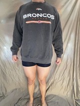 men&#39;s denver broncos pullover nfl team apparel sweatshirt fits like a bi... - $20.70