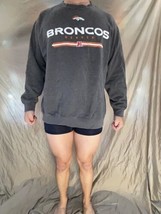 men&#39;s denver broncos pullover nfl team apparel sweatshirt fits like a bi... - £16.28 GBP