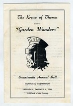 Krewe of Theron 1964 Garden Wonders Mardi Gras Program New Orleans Louis... - $59.55