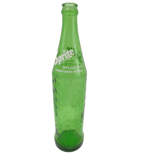Vintage SPRITE 16oz Dimpled ACL Green Glass Bottle Glacier National Park 1978 - £11.34 GBP