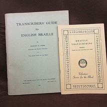 Braille Transcribing Guides (2) Red Cross 1942 &amp; Krebs 1961 - £19.18 GBP