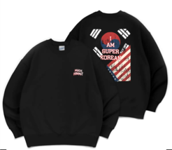 MADEHANMUT Korea Taegukgi x USA Flag Sweatshirt Casual Sports Lifestyle Top - €55,46 EUR