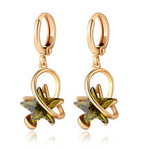 Green Crystal &amp; 18K Gold-Plated Star Drop Earrings - $13.99