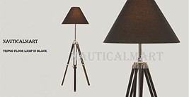 Tripod Floor Lamp In Black By Nauticalmart - £110.26 GBP