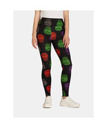 No Boundaries Sueded Ankle Leggings XXS/XS Halloween Multi Color Skull P... - $13.54