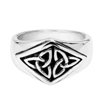 Nice Celtic Triquetra Knot .925 Silver Ring-9 - £28.17 GBP