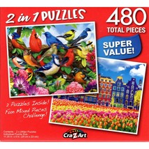 Friendly Birds / Traditional Old Buildings - Total 480 Piece 2 in 1 Jigs... - £13.61 GBP