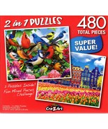 Friendly Birds / Traditional Old Buildings - Total 480 Piece 2 in 1 Jigs... - £13.58 GBP