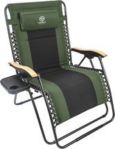 Coastrail Outdoor Zero Gravity Chair Wood Armrest XXL Camping Lounge Cha... - $142.93