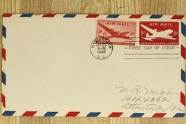 Vintage Postal History Cover C32 US Airmail UC-14 1946 Washington DC Cancel - £7.07 GBP